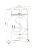 Rustic Pine 3-Piece Bedroom Set with Distressed Wax Finish