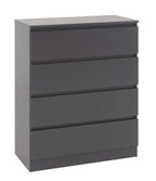 White 4-Piece Bedroom Set with 3-Door Wardrobe