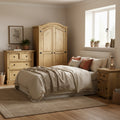 Rustic Pine 3-Piece Bedroom Set with Distressed Wax Finish