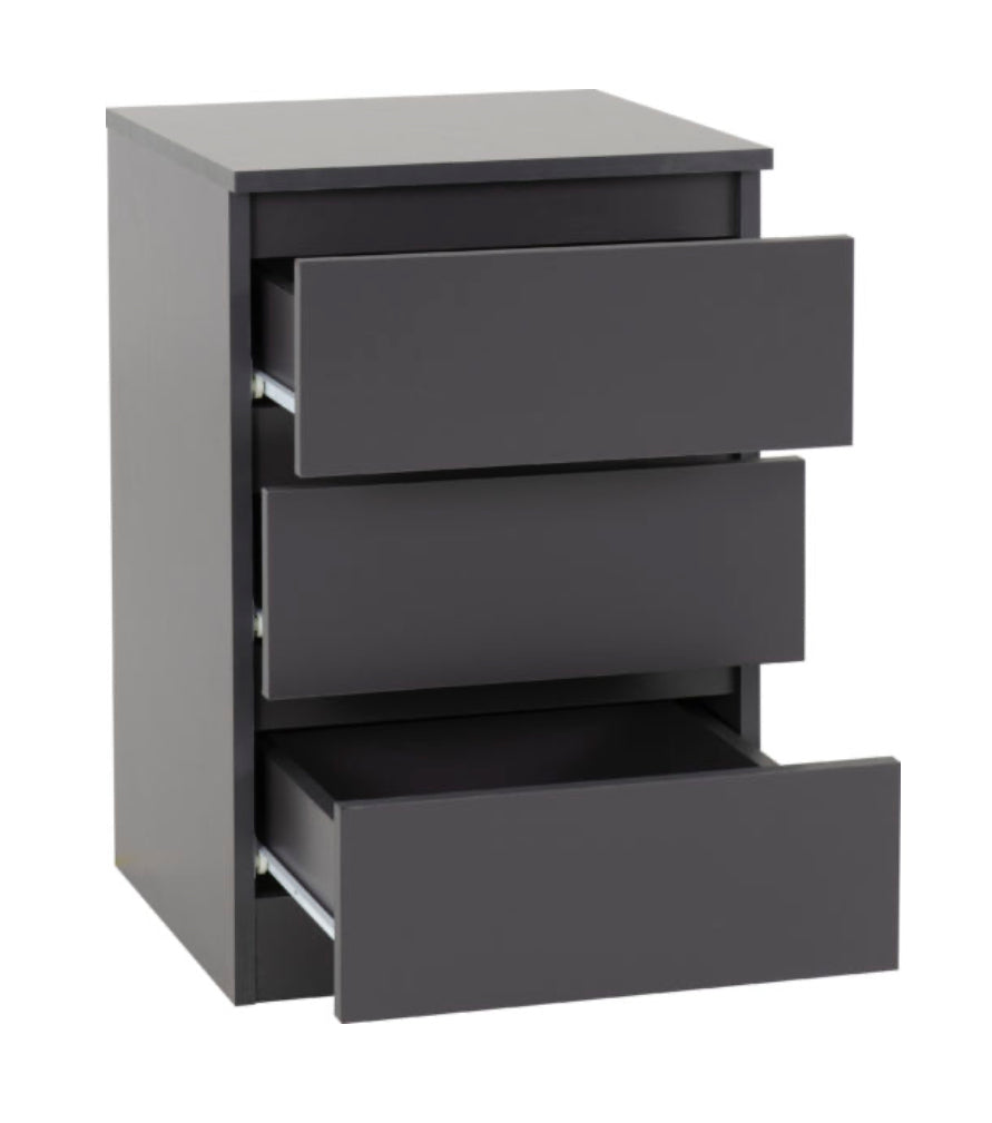 White 4-Piece Bedroom Set with 3-Door Wardrobe