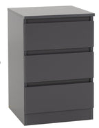 White 3-Piece Bedroom Set with Wardrobe, Chest and Bedside