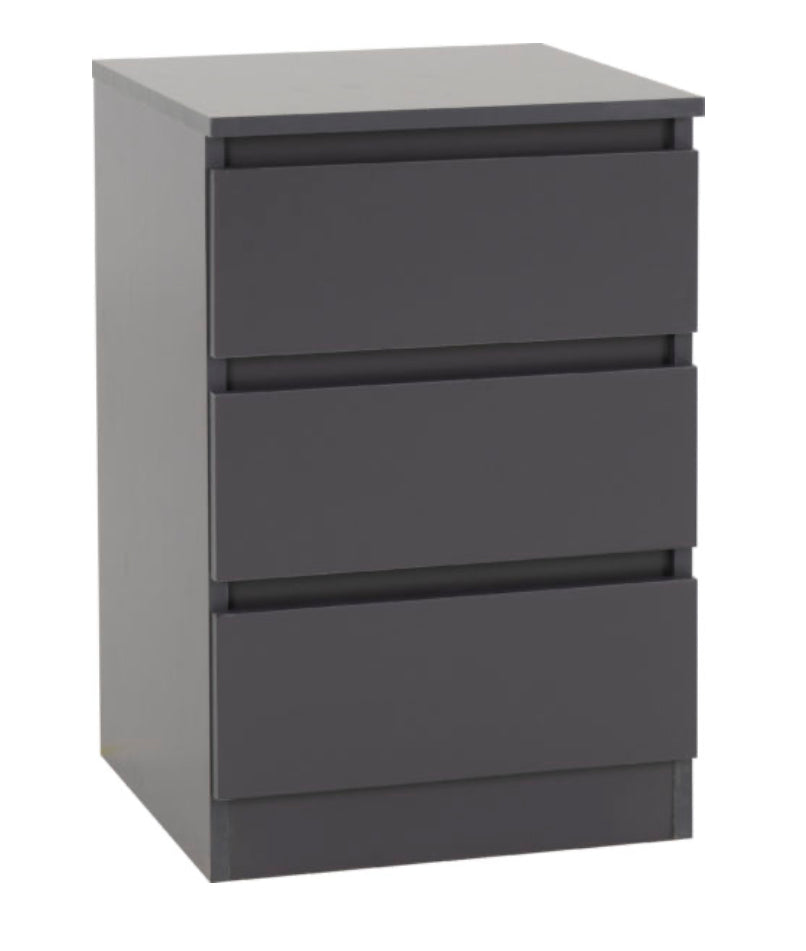 White 4-Piece Bedroom Set with 3-Door Wardrobe