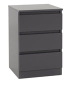 White 4-Piece Bedroom Set with 3-Door Wardrobe