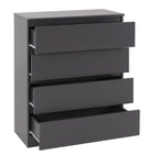 White 4-Piece Bedroom Set with 3-Door Wardrobe