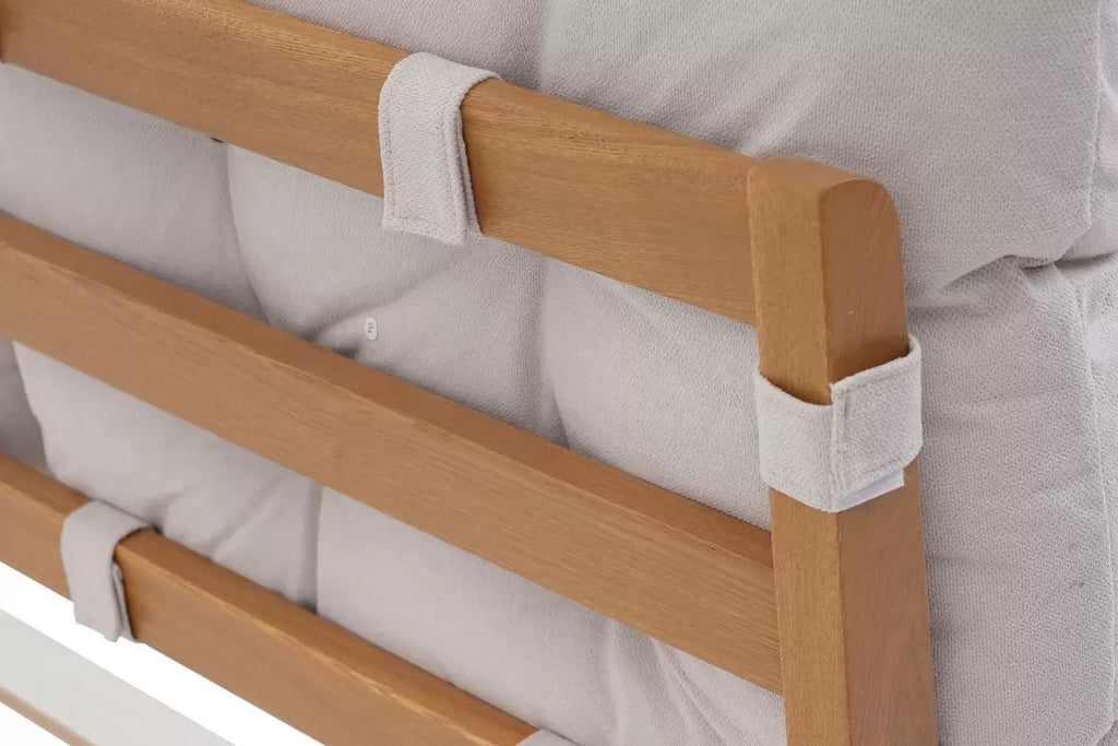 Cushioned Bed with Tufted Headboard