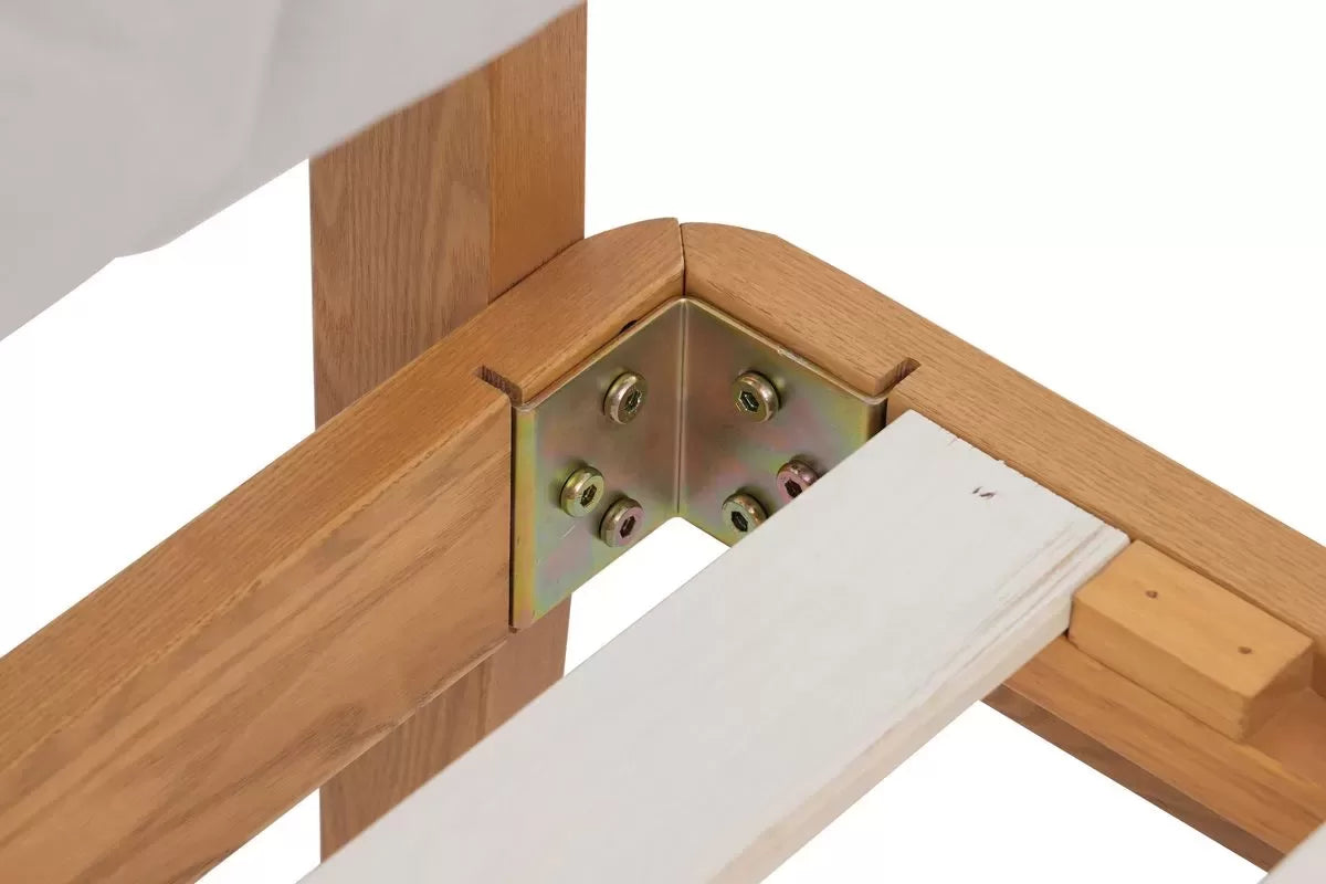 Cushioned Bed with Tufted Headboard