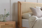 Rattan Wingback Bed Frame - Single/Double/King