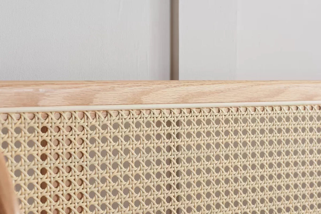 Rattan Wingback Bed Frame - Single/Double/King