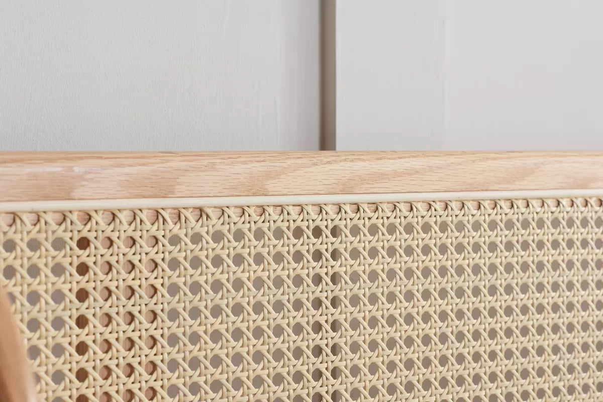 Rattan Wingback Bed Frame - Single/Double/King