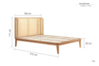 Rattan Wingback Bed Frame - Single/Double/King
