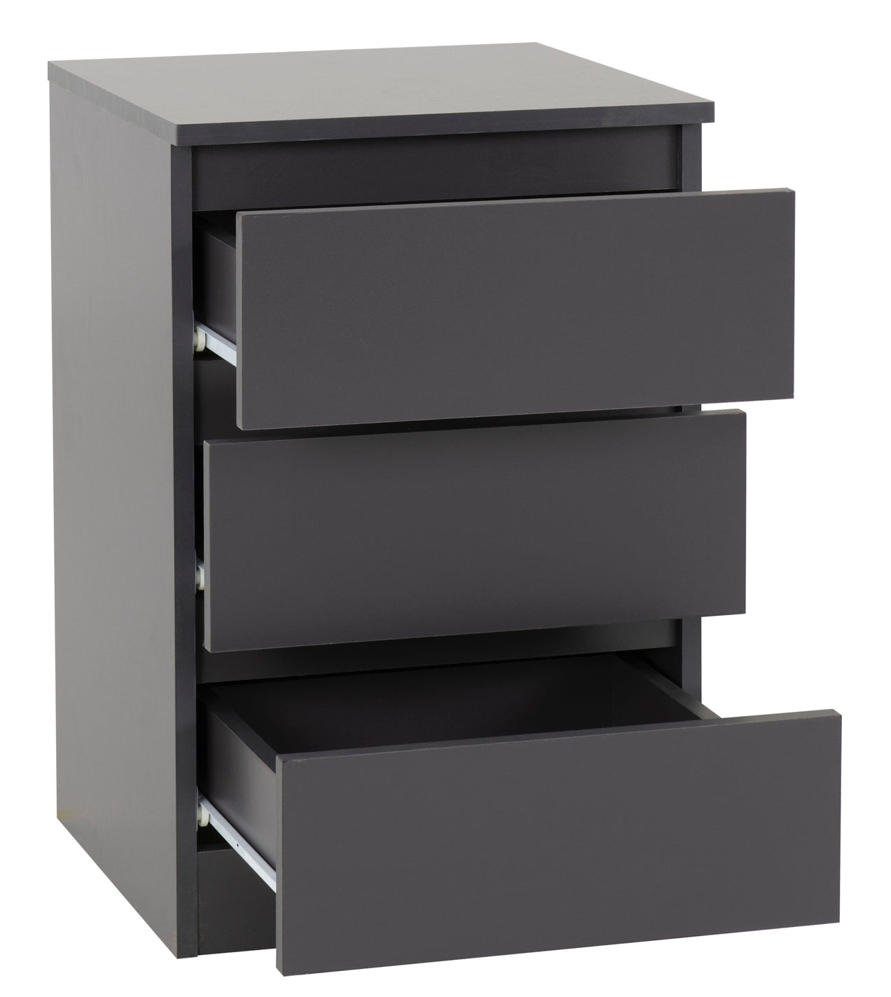 White 3-Piece Bedroom Set with Wardrobe, Chest and Bedside