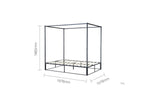 Metal Four Poster Bed Frame - Single/Double