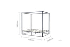 Metal Four Poster Bed Frame - Single/Double