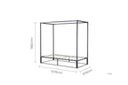 Metal Four Poster Bed Frame - Single/Double