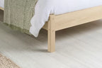 Oak Effect Chevron Pattern Bed Frame - Double