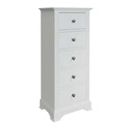 5 Drawer Narrow Chest - Natural Wood Finish - Single User