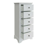 5 Drawer Narrow Chest - Natural Wood Finish - Single User