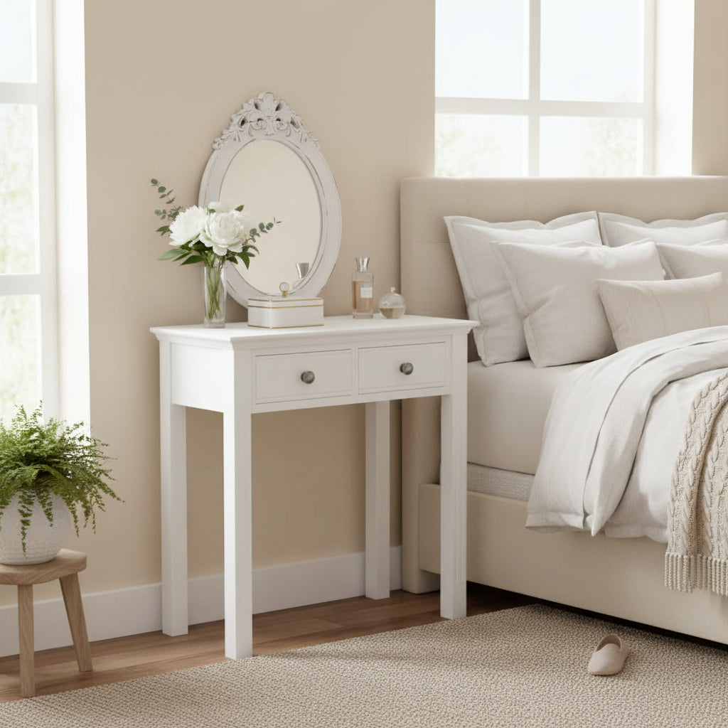 Natural Pine Dressing Table with 2 Drawers