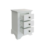 3 Drawer Bedside - White