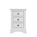 3 Drawer Bedside - White