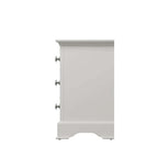 3 Drawer Bedside - White