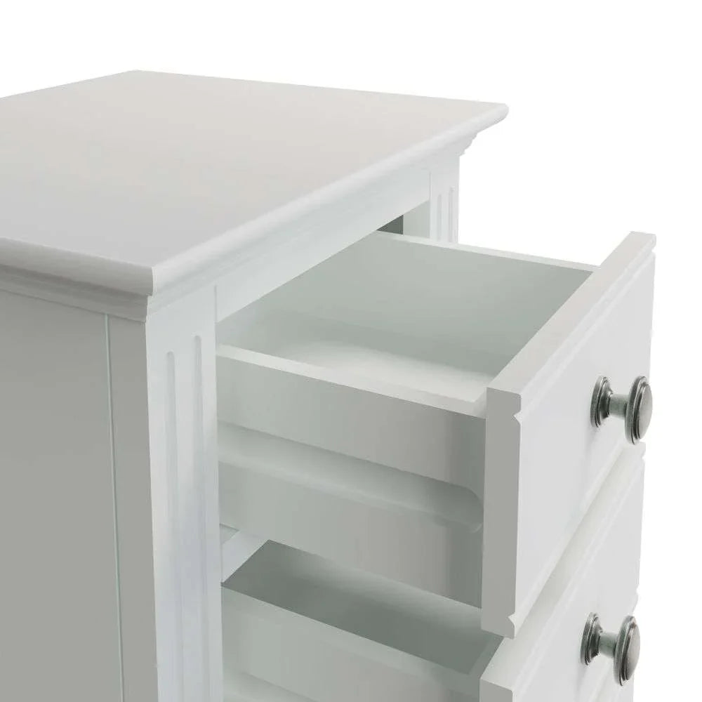 3 Drawer Bedside - White