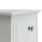 3 Drawer Bedside - White