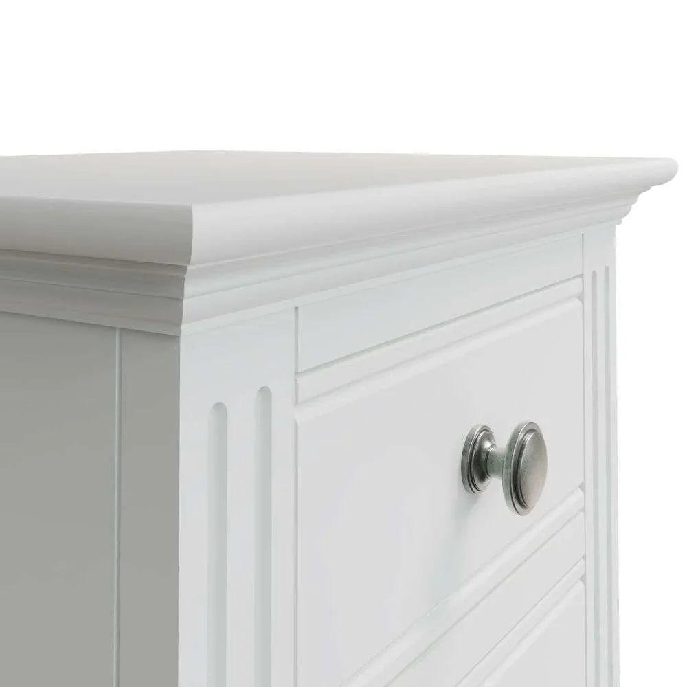 3 Drawer Bedside - White