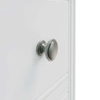 White Pine 2-Drawer Bedside Table with Pewter Handles