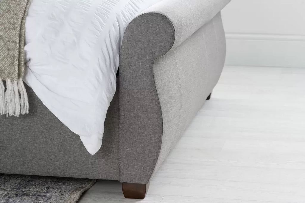 Fabric Sleigh Bed Frame - Double/King