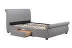 Fabric Sleigh Bed Frame - Double/King