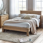 Oak Curved Panel Bed Frame - Double/King