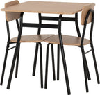 Warren 1+2 Dining Set Russet Oak Effect/Black