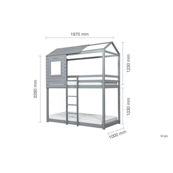 Adventure Bunk Bed - Grey