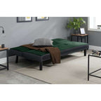 Green Fabric Sofa Bed - 2 Seater
