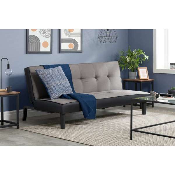 Green Fabric Sofa Bed - 2 Seater