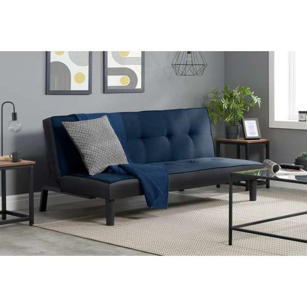 Green Fabric Sofa Bed - 2 Seater