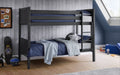 Anthracite Pine Bunk Bed with Panelled Design for 2