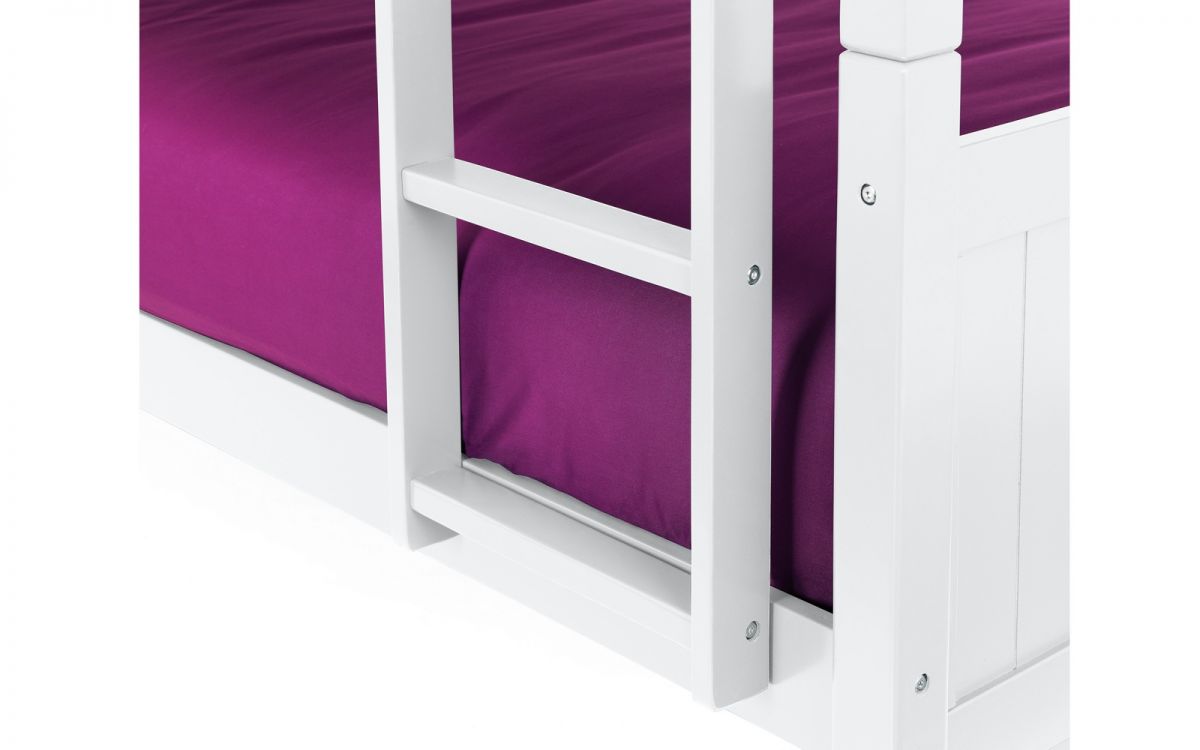 White Pine Bunk Bed with Panelled Design for 2