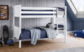 White Pine Bunk Bed with Panelled Design for 2
