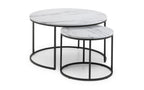 Bellini Round Nesting Coffee Table - White Marble
