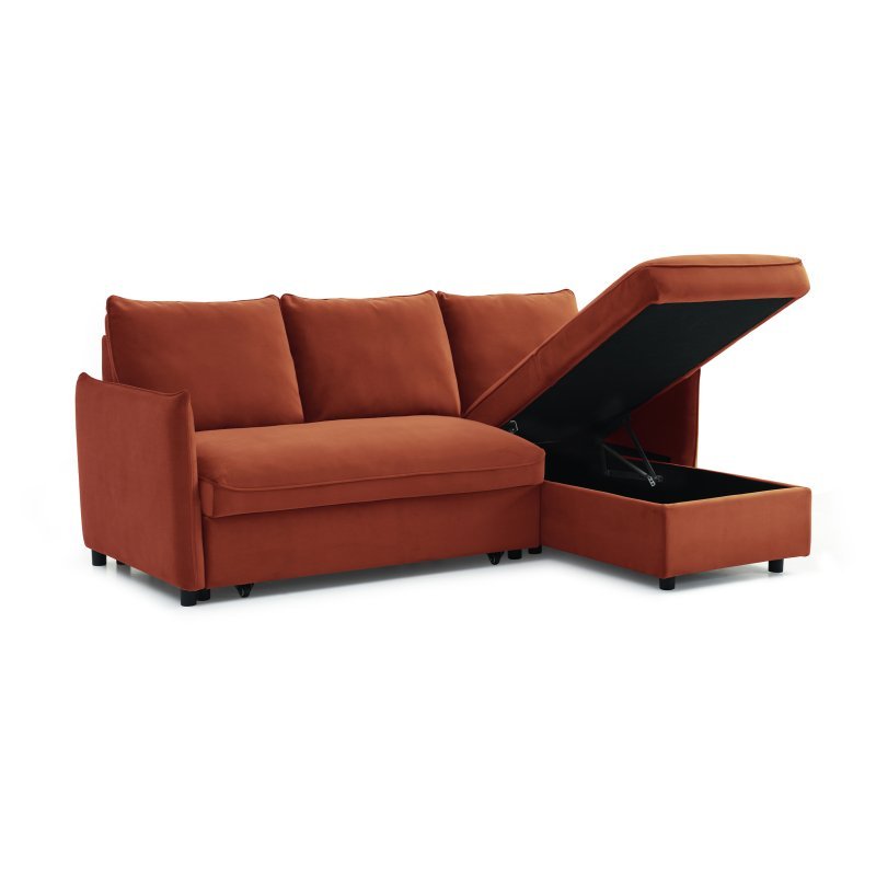 Corner Sofa Bed with Storage and Chaise - 3 Seater