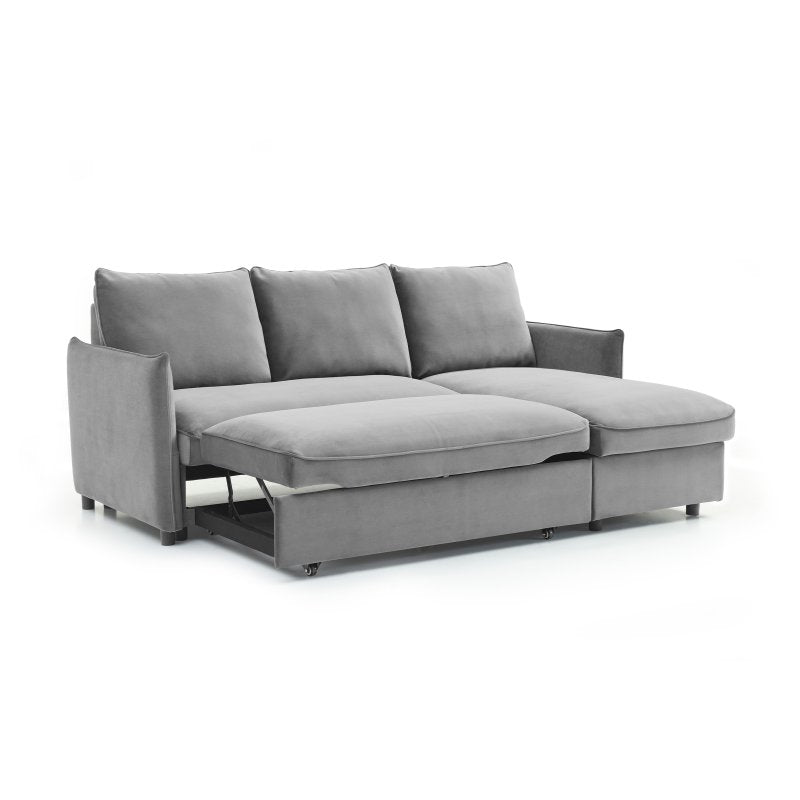 Corner Sofa Bed with Storage and Chaise - 3 Seater