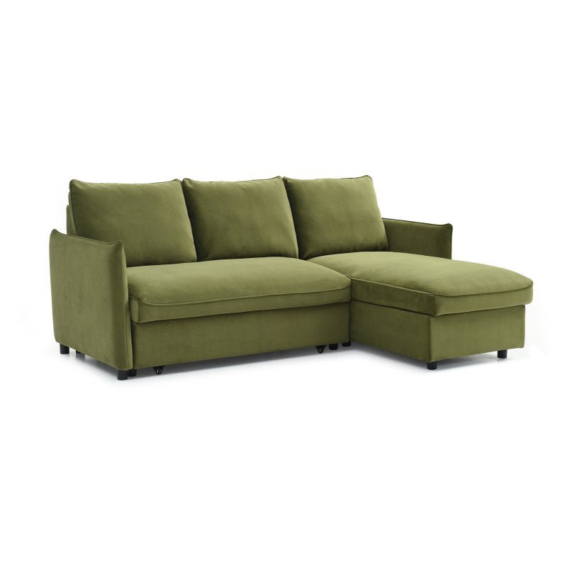 Corner Sofa Bed with Storage and Chaise - 3 Seater