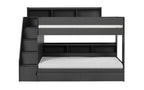 Anthracite Staircase Bunk Bed with Storage for 2