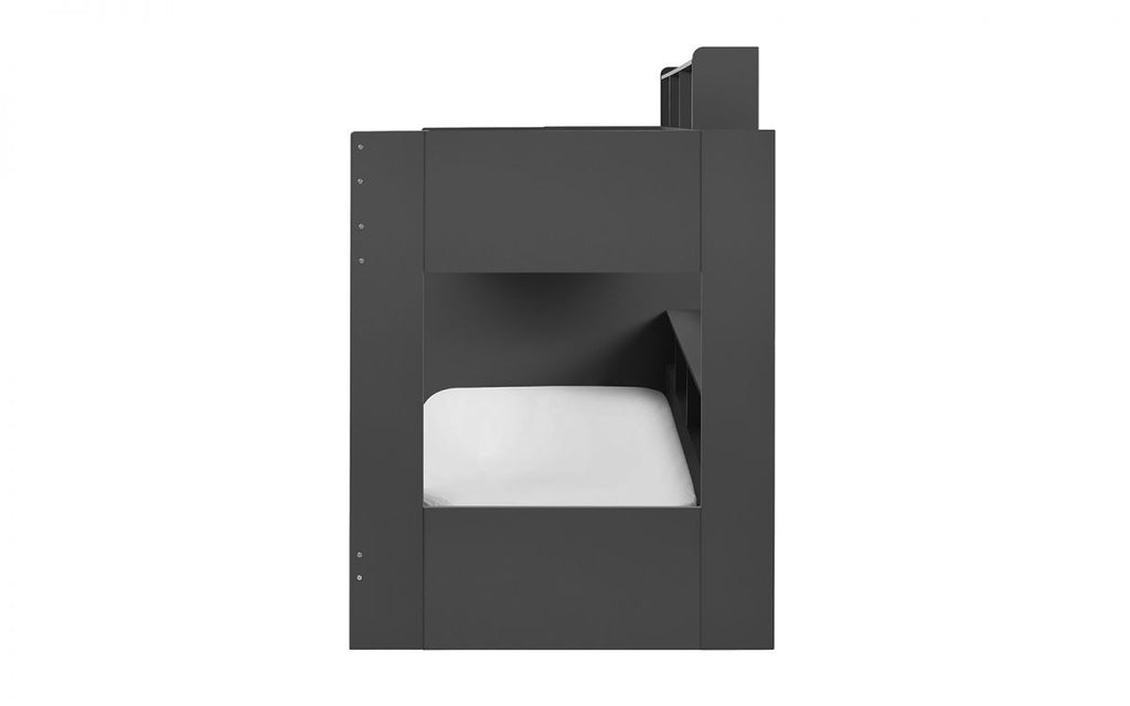 Anthracite Staircase Bunk Bed with Storage for 2