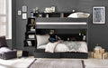 Anthracite Staircase Bunk Bed with Storage for 2