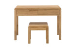 Natural Oak Dressing Table with Stool - 2 Drawers