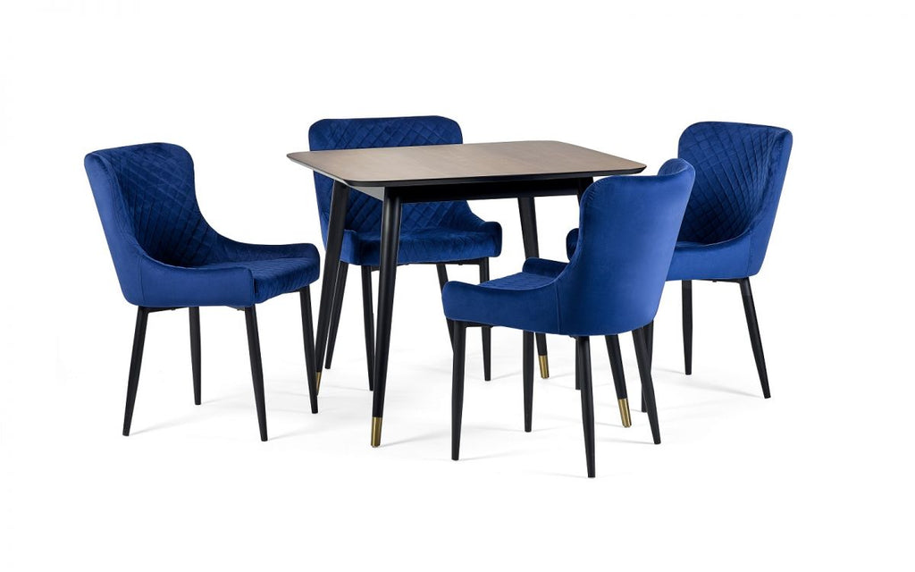 Findlay Square Dining Table - Walnut & Black