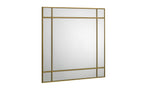 Gold 9-Panel Window Style Square Mirror - 80cm